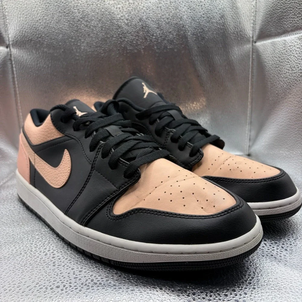 Size 12 Nike Air Jordan 1 Low Crimson Tint Black‎ Mens Athletic Shoes 553558-034